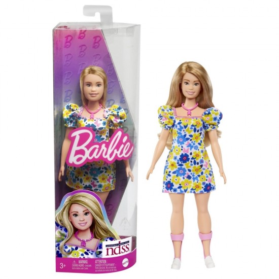 Papusa Barbie Fashionistas blonda cu sindrom Down