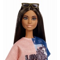 Papusa Barbie Fashionistas - Bruneta cu par lung
