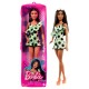 Papusa Barbie Fashionistas bruneta cu salopeta verde