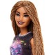 Papusa Barbie Fashionista cu fustita rosie cu volane