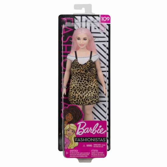 Papusa Barbie Fashionistas cu par roz