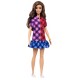 Papusa Barbie Fashionista cu rochita multicolora