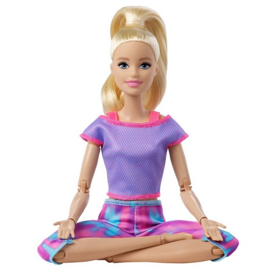 Papusa Barbie blonda in miscare cu 22 articulatii