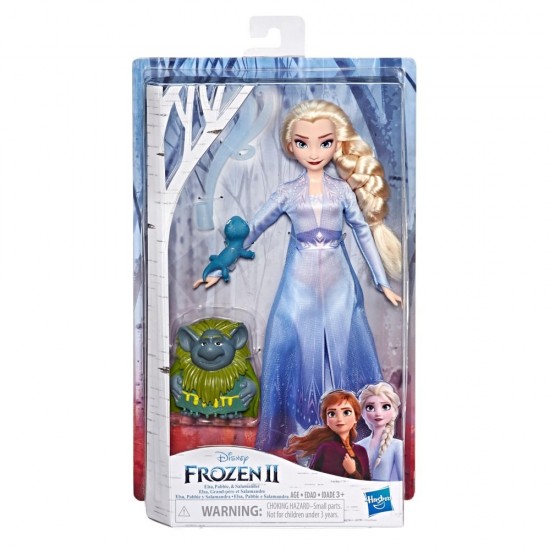 Papusa Frozen 2 Elsa cu prietenii Pabbie si Salamander