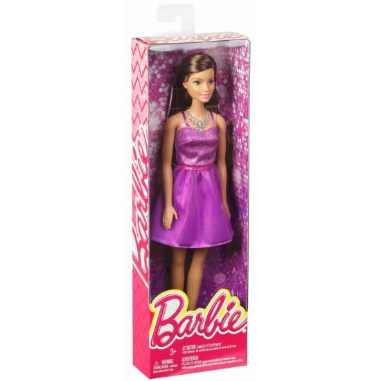 Papusa Barbie cu rochita mov