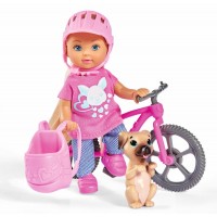 Papusa Evie cu bicicleta