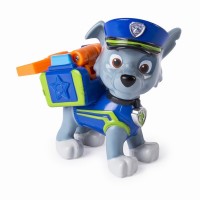 Figurina Rocky in uniforma de politie Patrula Catelusilor 