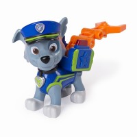 Figurina Rocky in uniforma de politie Patrula Catelusilor 