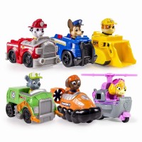 Set 6 figurine eroi cu vehicule Patrula Catelusilor 