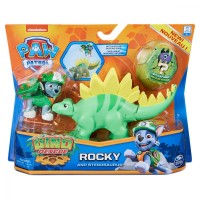 Set figurina catelus Rocky si dinozaurul Stegosaurus Patrula Catelusilor 
