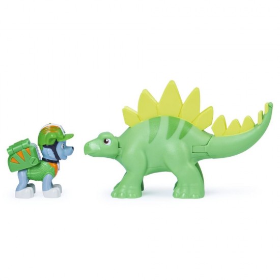 Set figurina catelus Rocky si dinozaurul Stegosaurus Patrula Catelusilor 