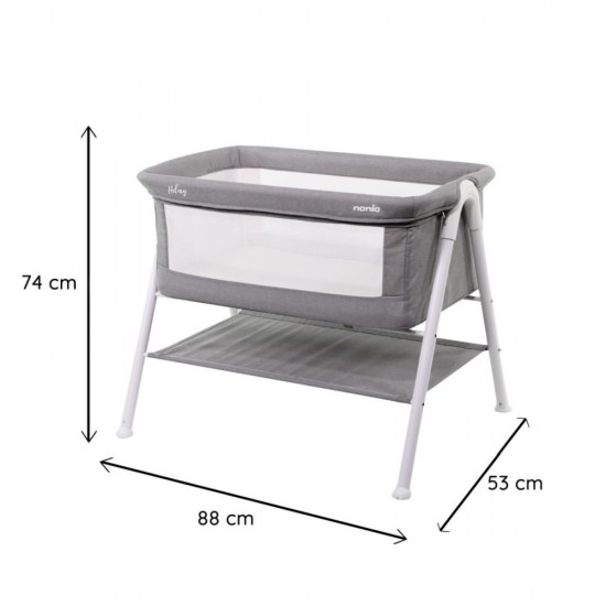 Patut co-sleeper Nania Hilary grey