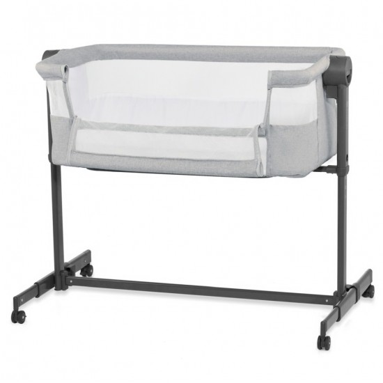 Patut Co-Sleeper Kinderkraft Neste Up 2 gri deschis Patut Co-Sleeper Kinderkraft Neste Up 2 gri deschis