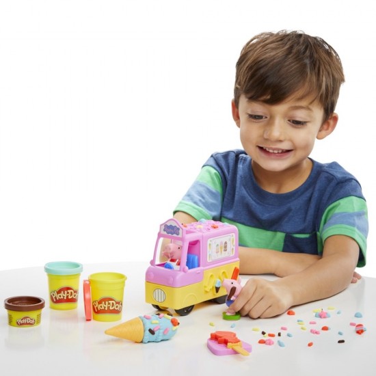 Set creativ Play-Doh Peppa Pig si masina de inghetata