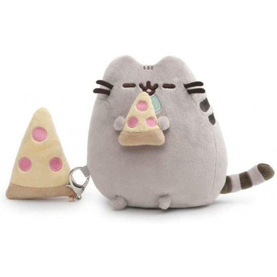 Plus pisicuta Pusheen cu breloc pizza 