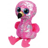Plus Ty Boos Flamingo roz cu paiete 42 cm 