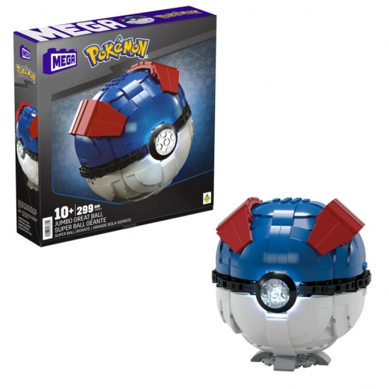 Set de constructie Pokemon Mega Construx Bila Jumbo 299 piese