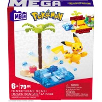 Set de constructie Pokemon Mega 79 piese - Plaja lui Pikachu