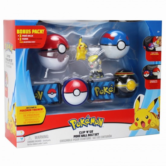 Set curea cu figurine si bile aditionale Pokemon Set curea cu figurine si bile aditionale Pokemon