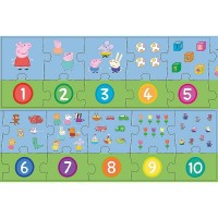 Puzzle educational 20 piese numere Peppa Pig