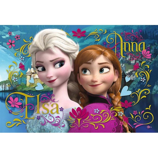 Puzzle 100 piese Anna si Elsa Frozen