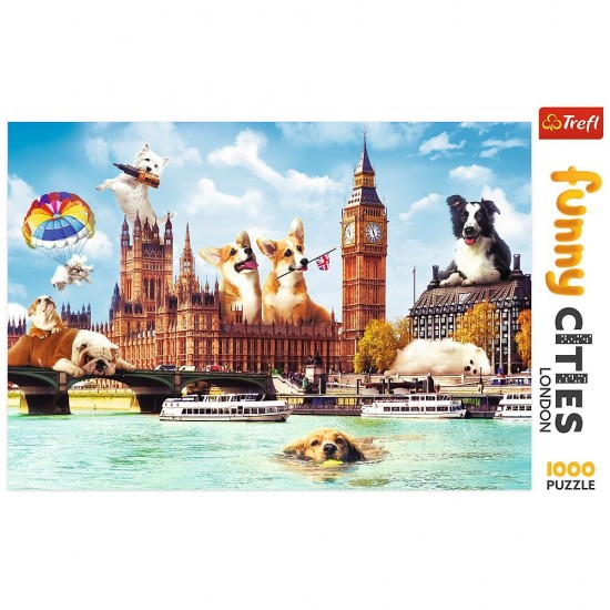 Puzzle Trefl 1000 piese - Catelusi la Londra
