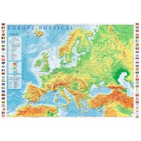 Puzzle Trefl harta fizica a Europei 1000 piese