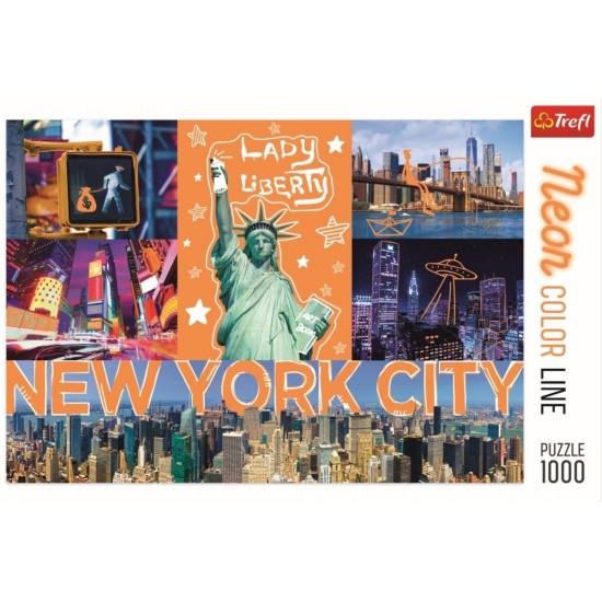 Puzzle Trefl 1000 piese - New York neon