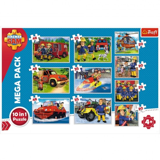 Puzzle Trefl 10 in 1 - Echipa Pompierului Sam