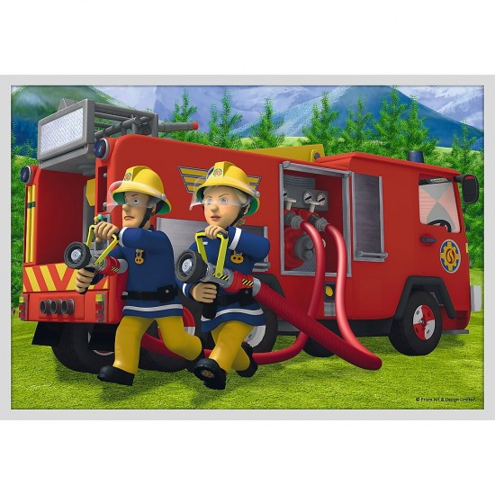 Puzzle Trefl 10 in 1 Pompierul Sam - Salvarile Pompierului Sam