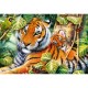 Puzzle Trefl 1500 piese - Tigri bengalezi in padurea tropicala