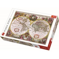 Puzzle Trefl 2000 piese - Harta noua  a Mapamondului