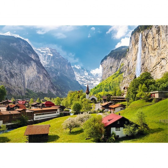 Puzzle Trefl 3000 piese - Orasul Lauterbrunnen Elvetia