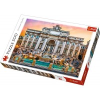 Puzzle Trefl - Fontanna di Trevi Roma 500 piese