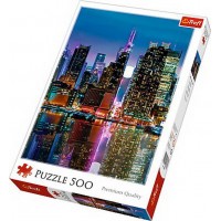 Puzzle Trefl - Luna plina in Manhattan 500 piese
