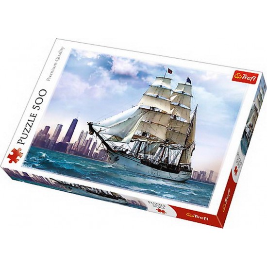 Puzzle Trefl - Navigand spre Chicago 500 piese