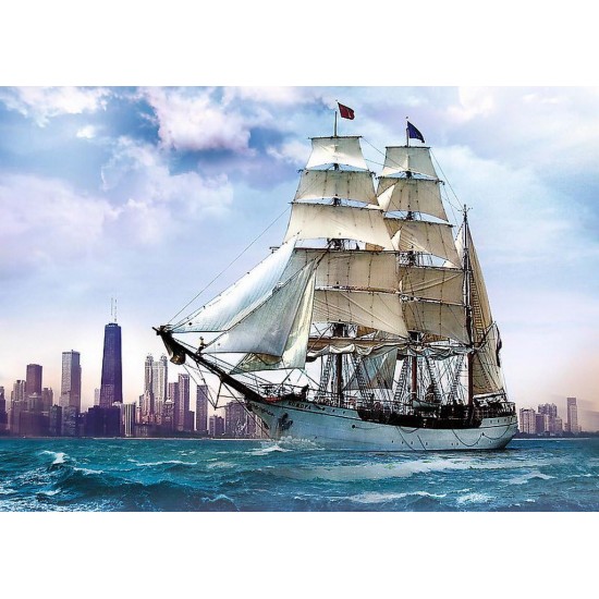 Puzzle Trefl - Navigand spre Chicago 500 piese