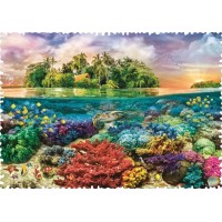 Puzzle Trefl cu piese ciudate - Insula exotica 600 piese