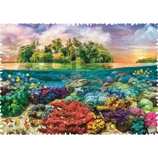 Puzzle Trefl cu piese ciudate - Insula exotica 600 piese