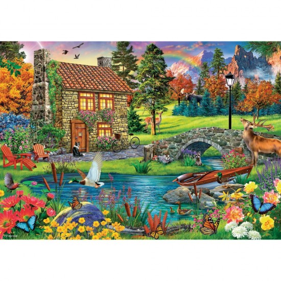 Puzzle Trefl 6000 piese - Casuta din munti