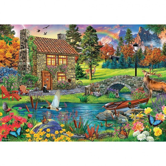 Puzzle Trefl 6000 piese - Casuta din munti