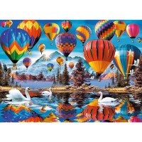 Puzzle din lemn 1000 piese Trefl - Baloane colorate