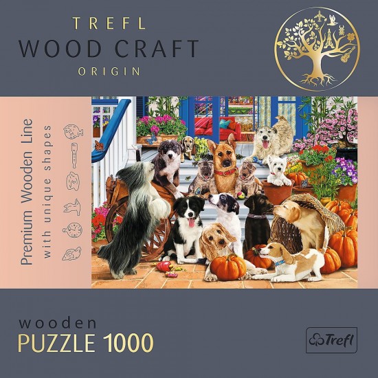Puzzle din lemn 1000 piese Trefl - Echipa de catei