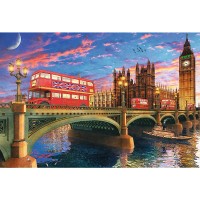 Puzzle din lemn 500+1 Trefl - Obictivele turistice din Londra