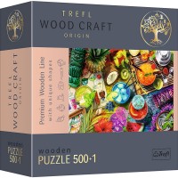 Puzzle din lemn 500+1 piese Trefl - Cocktailuri colorate