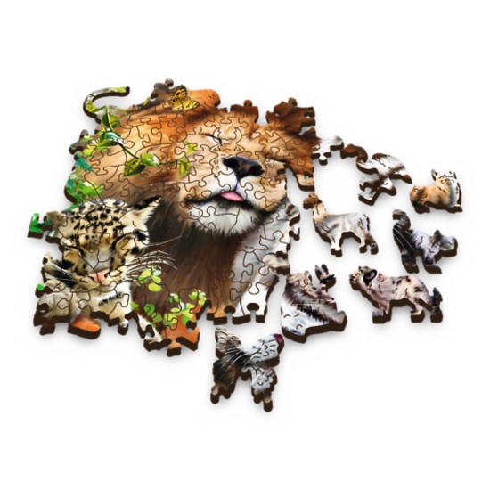 Puzzle din lemn 500+1 piese Trefl - Felinele din jungla