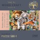 Puzzle din lemn 500+1 piese Trefl - Felinele din jungla