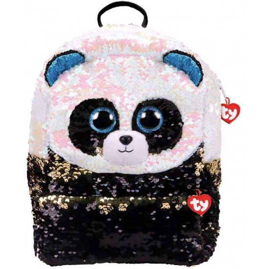 Rucsac de plus cu paiete Panda Bamboo Ty