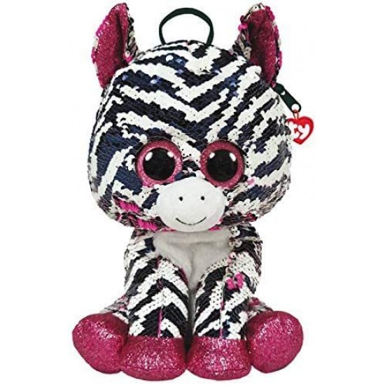 Rucsac de plus cu paiete zebra Zoey Ty