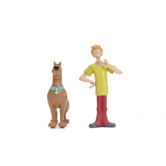 Set microbuz metalic scara 1:24 cu 2 figurine Scooby-Doo si Shaggy